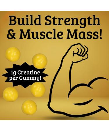 Hinterland Gold Label Creatine Monohydrate Gummies - 5 000mg Strength & Muscle Building Supplement | 150 Chews for Brain Health (30 Servings - Buy Online on GoSupps.com