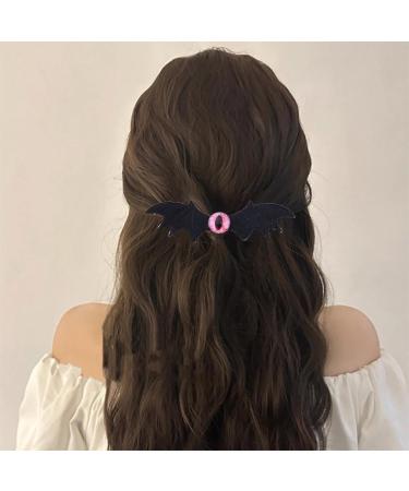 Aneneiceera Gothic Bat Hair Clip Black Bat Wing Hair Barrette Black Fabric Bat Hairpin Headwear Pink Eyeball Hair Clips Halloween Headpieces Punk Hair Accessories for Women and Girls (Pink Eyeball) - Buy Online on GoSupps.com