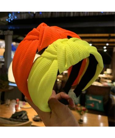 WENLII Neon Color Cloth Hairband Bow - Female Headwear Hair Accessories (Color D, Size 1) - Buy Online on GoSupps.com