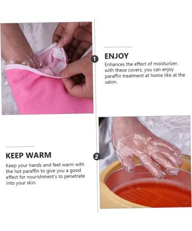 Healeved 2 Sets Hand and Foot Care Set Foot Moisturizer Paraffin Wax for Hand Exfoliating Scrub Accessory Skin Care Supplies Spa Work Cotton Gloves (foot Covers) Nursing Kit Pink Heating - Buy Online on GoSupps.com