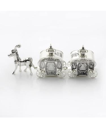 Silver Plated My First Tooth & Curl Carriage Christening Gift Set - 5.7 x 1.38 x 2.17in - Buy Online on GoSupps.com