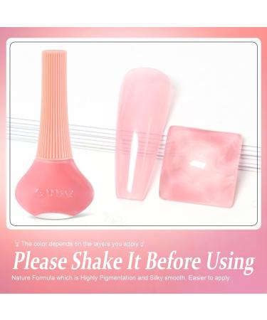 DouborQ Pink Nude Nail Polish Long-lasting Jelly Nail Art Varnish (45) Pink Nude-45 - Buy Online on GoSupps.com