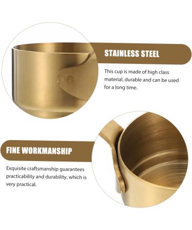 Zerodeko Metal Bowls 2pcs Sauce Milk Cup 304 Stainless Steel Sauce Plate Household Milk Warmer Pot 8.5X5.3X3.2CMx2pcs Goldenx2pcs - Buy Online on GoSupps.com
