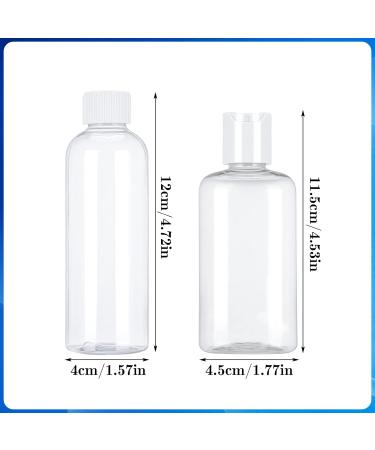 Firtink 6 PCS Plastic Travel Bottles 100 ML Clear Travel Containers Bottle Refillable Cosmetic Bottles Liquid Containers for Travel Toiletries Shampoo Lotion Makeup Shower Hand Soap - Buy Online on GoSupps.com