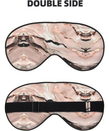 Red Gold Marble Print Unisex Sleep Mask | Double-Sided Eye Mask for Sound Sleep & Skin Care - Buy Online on GoSupps.com