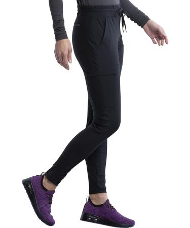 Women's Stretchy Knit Drawstring Scrub Pants CK095 - Small, Black - Buy Online on GoSupps.com