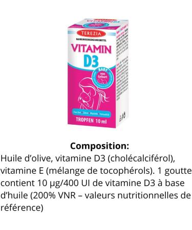  TEREZIA Vitamin D3-30 gr - Buy Online on GoSupps.com