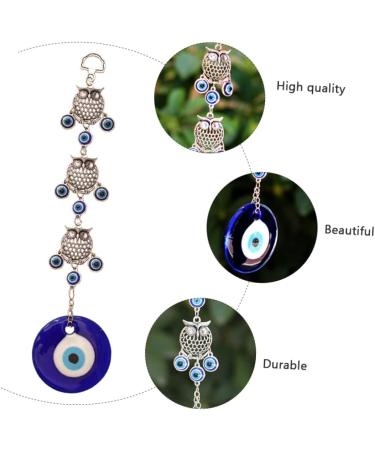 Zerodeko 1pc Glass Eye Pendant Ornament Decor Blue Vintage Turkish Evil Eye Pendant Devil Eye Key Chain Car - Buy Online on GoSupps.com