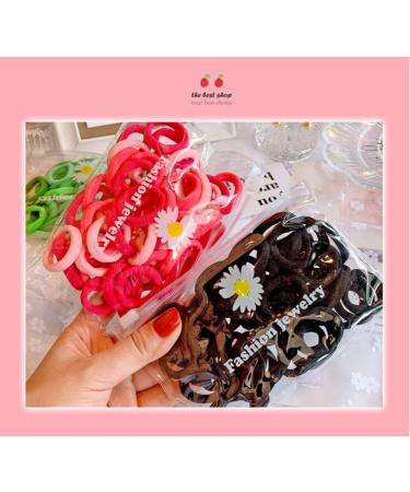 FEIFEI'S BOW 50 Multicolour Mini Hair Ponios Endless Elastics Bobbles Bands Women Girl kids Hair Bands Ponytail Holders (Purple) - Buy Online on GoSupps.com
