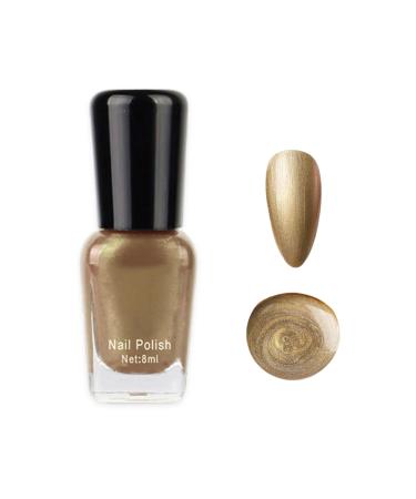 Metal Nail Polish Golden Glitter Mirror Effect Holographic Quick Dry Nail Varnish Shimmering Metallic Shining Sparkling Long Lasting No Need Cure DIY Nail Art Manicure at Home