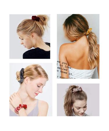 Rapoyo 4-Piece Colorful Hair Ties with Zipper Bag | Stylish Scrunchies & Elastic Hair Bands for Women & Girls - Perfect Ponytail Accessories - Buy Online on GoSupps.com
