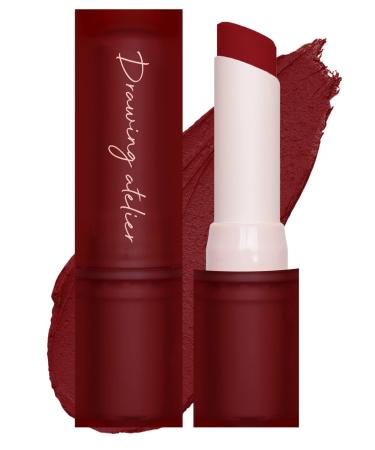 I'M MEME Velvet Lipstick - Drawing Atelier | Highly-Pigmented  Long-lasting  Velvet-matte Finish  15 Alluring  0.12 Oz