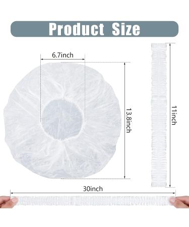 SATINIOR 50-Pack Lengthen Disposable Shower Caps for Women with Big, Thick, and Long Hair - Waterproof Elastic Bath Hair Caps for Travel, Spa - Individually Wrapped - Buy Online on GoSupps.com