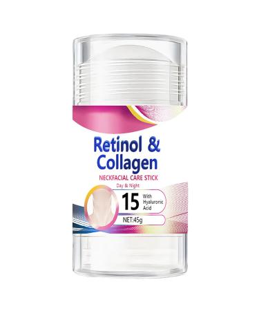 Hydrating Face Balm Stick with 15% Hyaluronic Acid Multi Collagen Balm Stick with Retinol Day & Night Lifting & Firming Anti Wrinkle Moisturizer for All Skin Types 45g