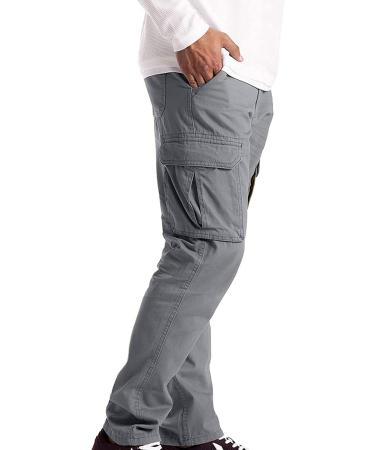Shop Haiorziyou Men's Cargo Pants - 3XL Stretch Casual Cotton Trekking Activewear - Loose Fit in Gray - Buy Online on GoSupps.com