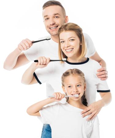 Eupsiiu 12-Piece Ultra Soft Toothbrush Set for Sensitive Gums - Extra Soft Nano Toothbrushes for Adults (White & Black) - Buy Internationally - Buy Online on GoSupps.com