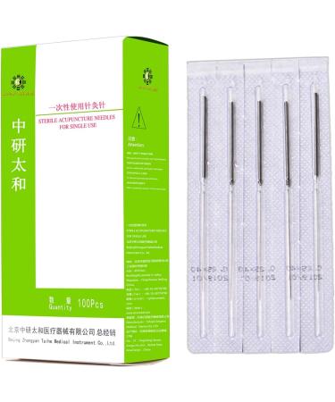 100 Sterile Acupuncture Needles 0.25mm & 0.30mm for Dialysis & Beauty Massage | Zhongyan Taihe - Buy Online on GoSupps.com