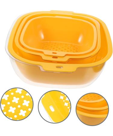 Alipis 1 Set Fruit Drain Basket Storage Shelf Plastic Laundry Baskets Kitchen Accessory Household Container 32X27CM Orange - Buy Online on GoSupps.com