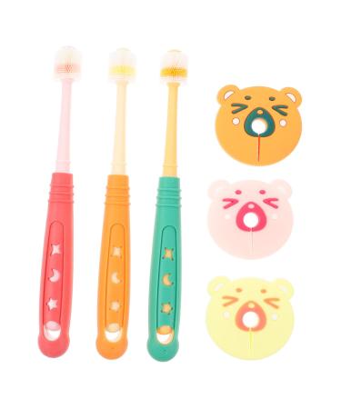 COOLHIYA 3 pieces toothbrush tooth cleaning brush toothbrush