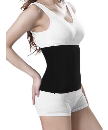 Thermal Knitted Kidney Warmer Abdominal Binder - Lower Back Support Brace for Pain Relief & Postpartum Recovery - Waist Trimmer Wrap Belt - M Size (57-90CM) - Black - Buy Online on GoSupps.com