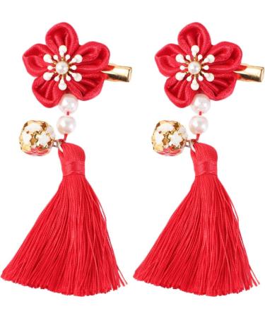 ABOOFAN 3 Pairs Bows Hair Clips Hair Clips for Bows Kids Barrettes for Hair Chinese New Year Hair Clips New Year Bobby Pin Girl Barrettes Clip Chinese Style Hairpin Candy Bag Child Tassel - Buy Online on GoSupps.com