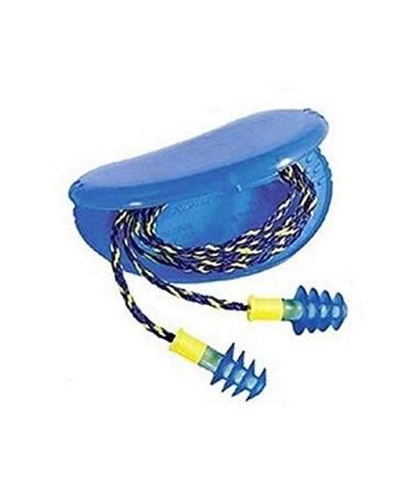 Howard Leight FUS30-HP Fusion Reusable Regular Corded Earplugs in HearPack Storage Box Blue Yellow One Size Fits All(Pack of 100)