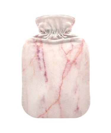 Pink Marble Hot Water Bottle with Cover Hot Water Bottles for Pain Relief Hot Water Bottle Water Bag Hot Pack for Pregnant Women 2L
