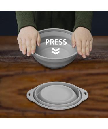 Jovilife Collapsible Silicone Salad Bowl 64oz - Durable Camping Bowl for Outdoor Hiking - Food-Grade Silicone Container for Storage and Mixing - 1 Pack (Blue) - Buy Online on GoSupps.com