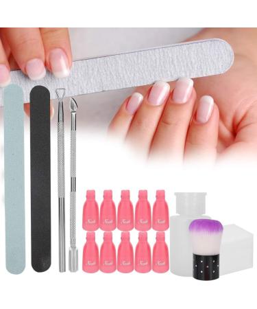 Nail File Nail Gel Set Nail Polish Gel Remover Tools Kit Nail Polish Removal Tool for Manicure Grinding Professional Nail Art Dust Brush Tool for Home and Salon - Buy Online on GoSupps.com