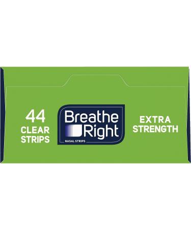 Breathe Right Extra Strength Clear Nasal Strips - 44 Count, Drug-Free Relief for Nasal Congestion, Allergies & Snoring - Buy Online on GoSupps.com
