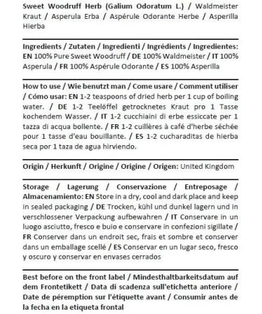  HEALTH EMBASSY Health Embassy Sweet Woodruff Herb Tea | Galium Odoratum L | Sweet Woodruff Herb Tea 50g - Buy Online on GoSupps.com