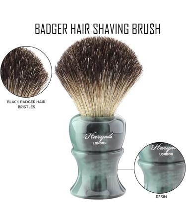 Haryali London Classic Men's Shaving Set - 5 Razor Blades Pure Badger Brush Bowl & Soap | Premium International Shipping - Buy Online on GoSupps.com