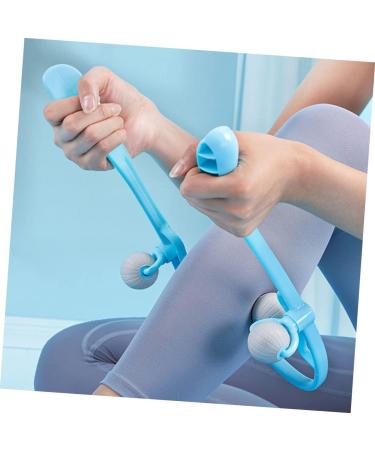 Lurrose 5-Ball Neck Massage Roller - Cervical Vertebrae Relief Device Self-Massage TPR Sky Blue 33x17cm - Shop Internationally - Buy Online on GoSupps.com