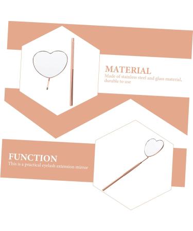 Ipetboom Eyelash Inspection Mirror Inspection Mirror for Lash Mirror Handheld Lash Mirror for Lash Tech Makeup Mirrors Lash Inspection Mirror Portable Stainless Steel Extend Heart-Shaped 18.7x5.6x0.8cm - Buy Online on GoSupps.com
