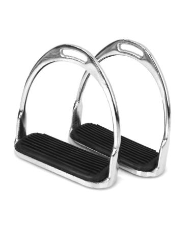 ZXAZX 1 Pair Lightweight Safety Irons Stirrups Black Rubber Treads Suit for Horse Riding Equestrian Accessories