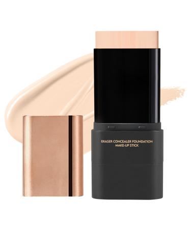 Korean Foundation Makeup Natural Stick Foundation - Long-lasting face makeup #01 Cream color light and glossy suitable for skin and natural