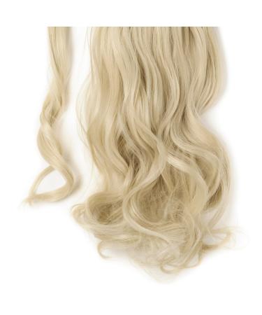 Buy 43 cm Wavy Blonde Pferdeschwanz Clip-In Ponytail Hair Extension | Synthetic Hair Piece for Women - Buy Online on GoSupps.com