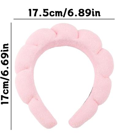 GroveEss Sponge Spa Headband Cute Makeup Skincare Soft Fabric Hair Band Terry Towel Cloth Headband for Face Washing Makeup Removal Shower Facial Mask Yoga Sports(Pink) - Buy Online on GoSupps.com