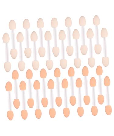 FRCOLOR 30pcs Eye Eyeshadow Double-ended Cosmetic Shadow Applicators White Makeup Women Disposable