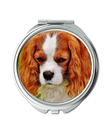 Mirror Compact Mirror Dog Cavalier King Charles Spaniel Funny Pet Animal pocket mirror portable mirror