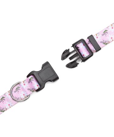 Mercano Adjustable Dog Collar - Soft Nylon & Durable Design for Small to Medium Dogs & Puppies - Pink White Flower Pattern - Buy Online on GoSupps.com