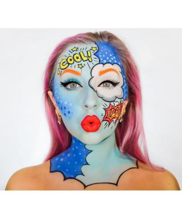 SK INFINITY Classic Turquoise Face and Body Paint 18ml - Professional Water-Based Single Cake Makeup for Adults and Kids - Buy Online on GoSupps.com