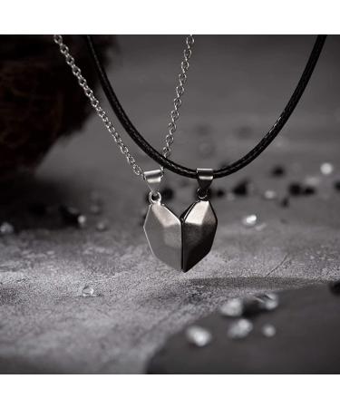 Couple Magnetic Chain Necklaces - Romantic Gifts for Her & Him | 2 Paired Necklaces for Valentine's Day Christmas & Anniversaries - Buy Online on GoSupps.com
