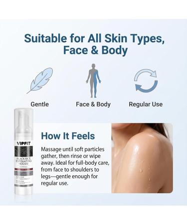 Black & Rice Exfoliating Mousse Set Gentle Foaming Exfoliants with Rice Bran Water Black Rice Extract Niacinamide & Hyaluronic Acid Face & Body Care Set (2 pcs) 2 pcs 3.38 Fl Oz (Pack of 1) - Buy Online on GoSupps.com