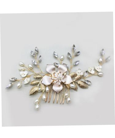 Beatifufu 1 PC Rhinestone Hair Comb Rhinestone Hair Clip Pearl Hair Barrettes Bridal Headpiece Pearl Hair Pin Hair Comb for Bride Tiara for Bride Wedding Pearl Hair Clip Rhinestone Barrettes - Buy Online on GoSupps.com