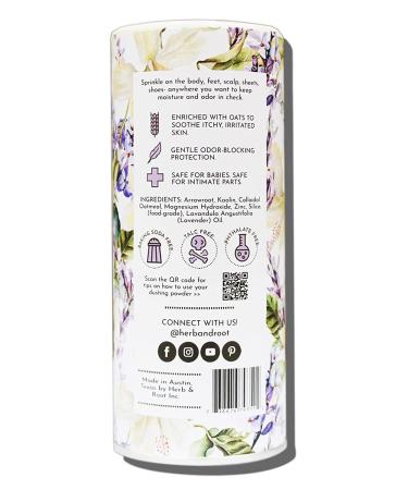 Lavender Perfumed Body Powder | Talc-Free Anti-Chafing Powder for Women & Men | Herb & Root Foot Bath Powder - 6 oz - Buy Online on GoSupps.com