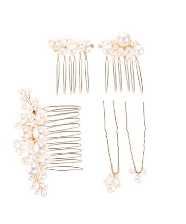 WOFASHPURET 1 Set Piece girls hair clips headpiece for bride hair clips for girls bride decor hair accessory for women pearl hair accessories for women pearl trim Metal Miss big pearl wedding