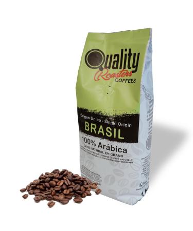 Quality Roasters Coffees. Natural Coffee Beans. 100% Arabica. Single Origin Brazil. Hand Roasted. Medium Roast. (1 Kg)