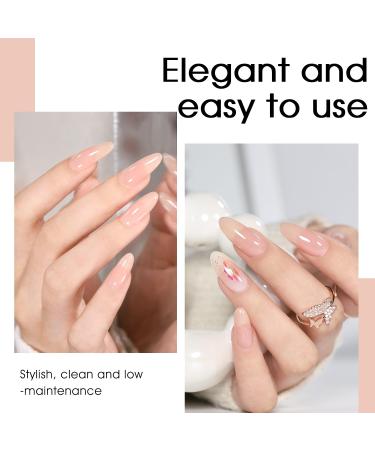 2Pcs Milky White & Sheer Nude Pink Gel Nail Polish Set | 15ml Translucent Soak Off UV Gel for DIY Manicure at Home - Buy Online on GoSupps.com