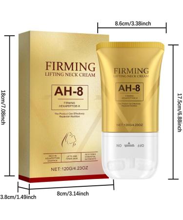 Crsetmyth Ah8 Firming Neck Cream 120 g moisturizing neck cream with roller firming cream for the neck Ah8 neck reduces wrinkles wrinkles and double chin firms and lifts the skin - Buy Online on GoSupps.com
